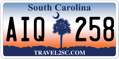 SC license plate AIQ258