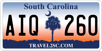SC license plate AIQ260