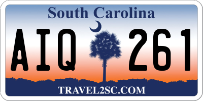 SC license plate AIQ261