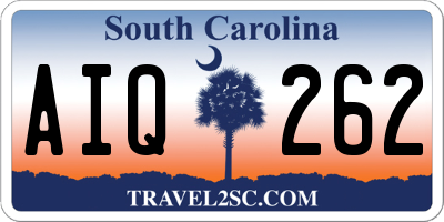 SC license plate AIQ262
