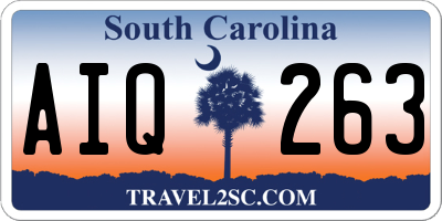 SC license plate AIQ263