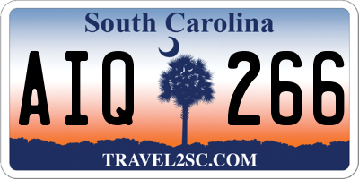 SC license plate AIQ266