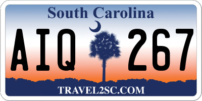 SC license plate AIQ267