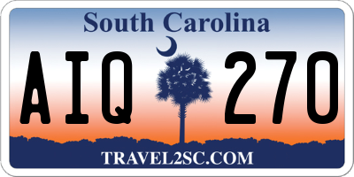 SC license plate AIQ270