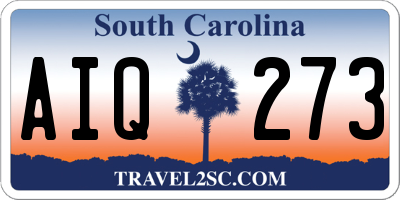 SC license plate AIQ273