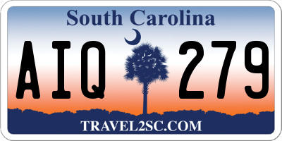 SC license plate AIQ279