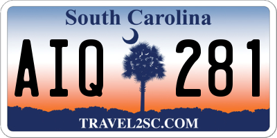 SC license plate AIQ281