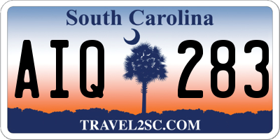 SC license plate AIQ283