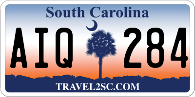 SC license plate AIQ284