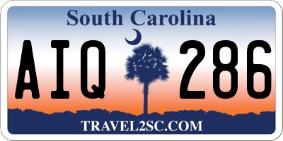 SC license plate AIQ286