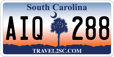 SC license plate AIQ288