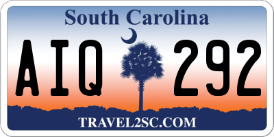 SC license plate AIQ292