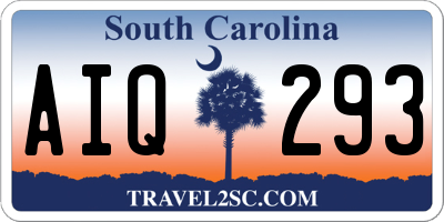 SC license plate AIQ293