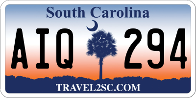 SC license plate AIQ294