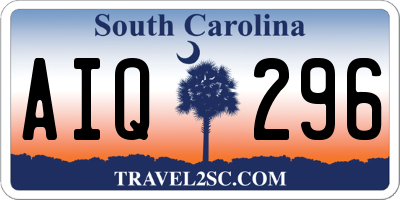 SC license plate AIQ296