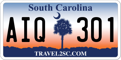 SC license plate AIQ301