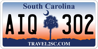 SC license plate AIQ302