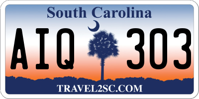 SC license plate AIQ303