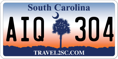 SC license plate AIQ304