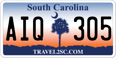 SC license plate AIQ305