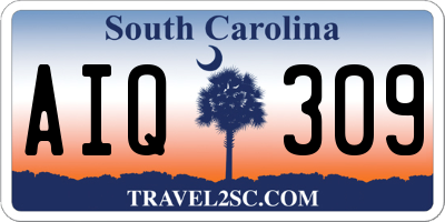SC license plate AIQ309