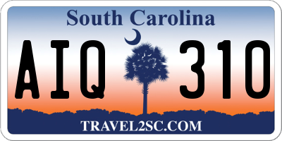 SC license plate AIQ310