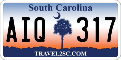 SC license plate AIQ317