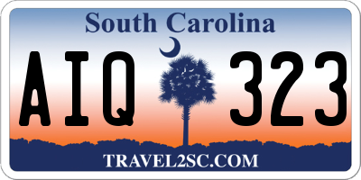 SC license plate AIQ323