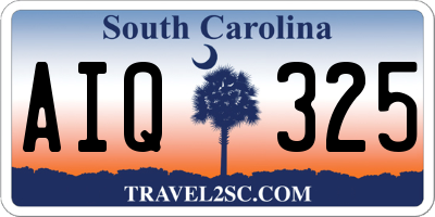 SC license plate AIQ325