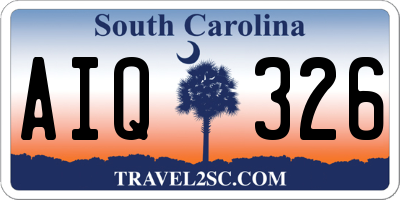 SC license plate AIQ326