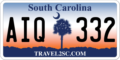 SC license plate AIQ332
