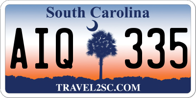 SC license plate AIQ335