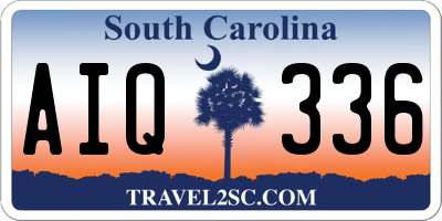 SC license plate AIQ336