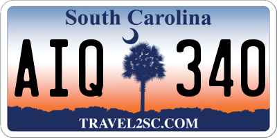 SC license plate AIQ340