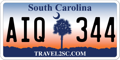 SC license plate AIQ344