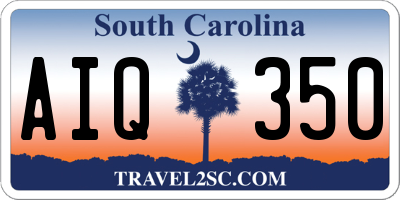 SC license plate AIQ350