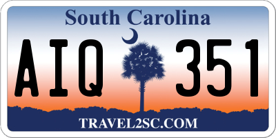 SC license plate AIQ351