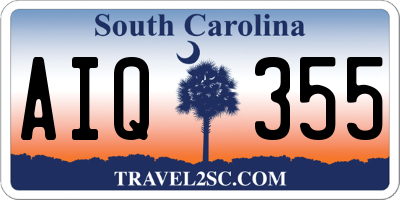 SC license plate AIQ355