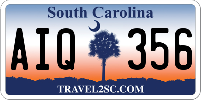 SC license plate AIQ356