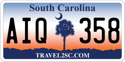 SC license plate AIQ358