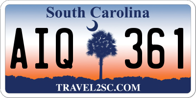 SC license plate AIQ361