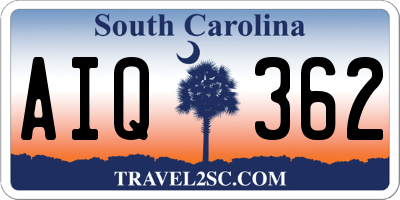 SC license plate AIQ362