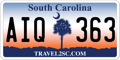 SC license plate AIQ363