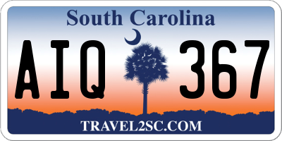 SC license plate AIQ367