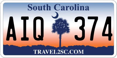 SC license plate AIQ374
