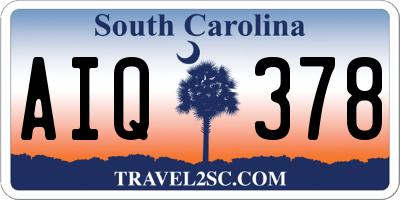 SC license plate AIQ378