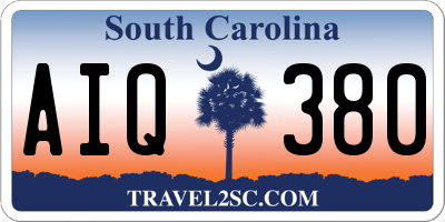 SC license plate AIQ380