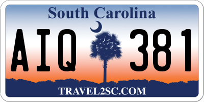 SC license plate AIQ381