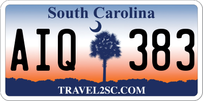 SC license plate AIQ383