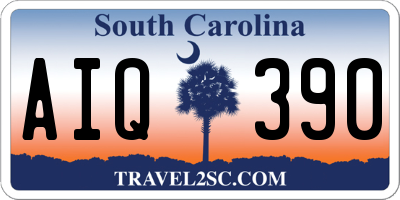 SC license plate AIQ390